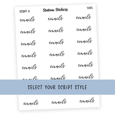 Emails • Script Stickers - Station Stickers