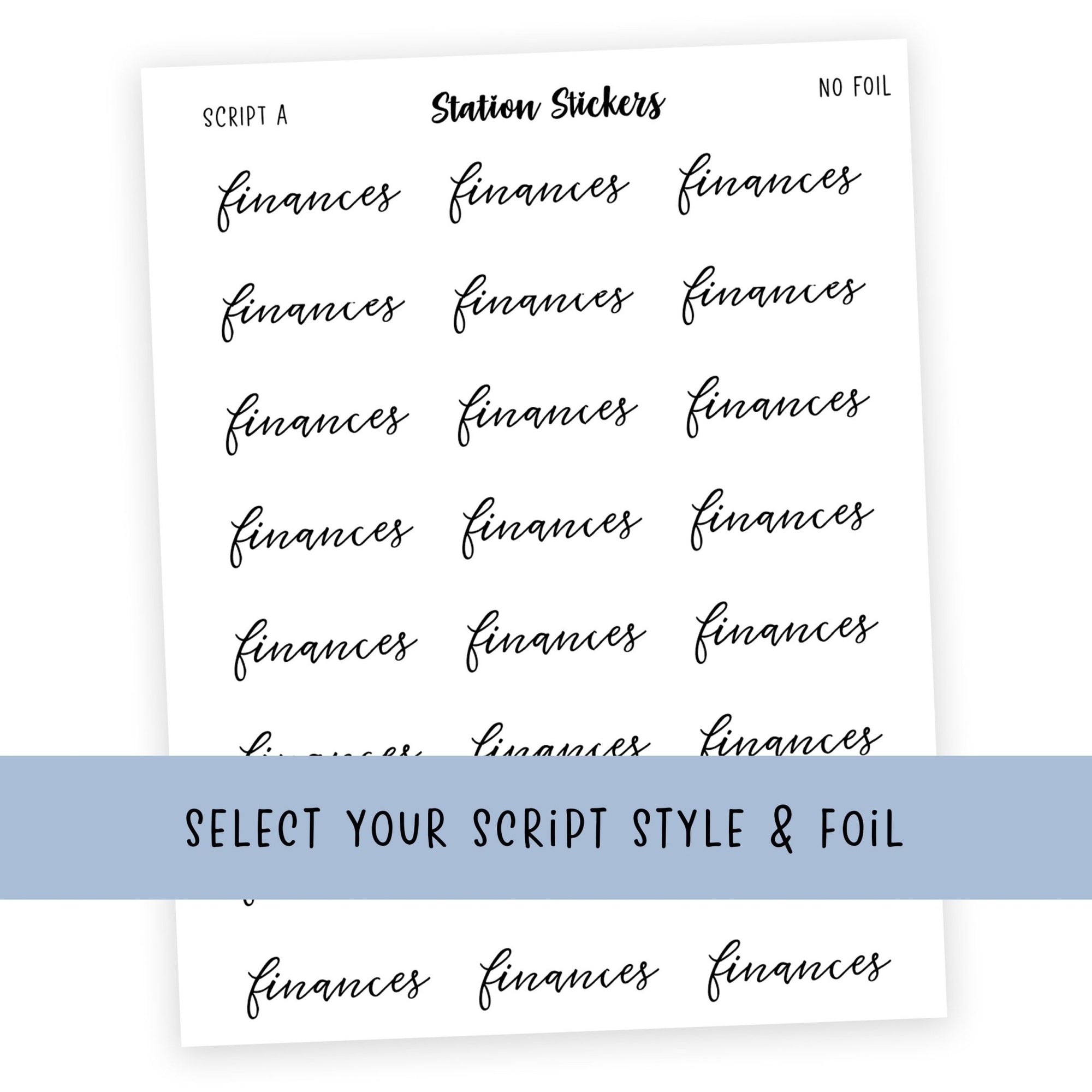 Finances • Script Stickers