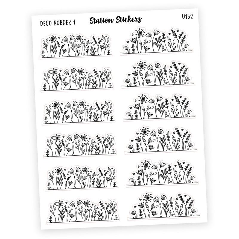 Floral Border Stickers 1 - Station Stickers