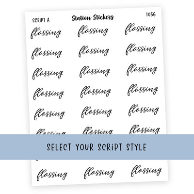 Flossing • Script Stickers - Station Stickers