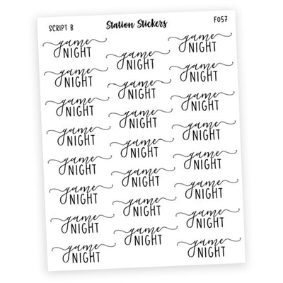 GAME NIGHT • Script Stickers