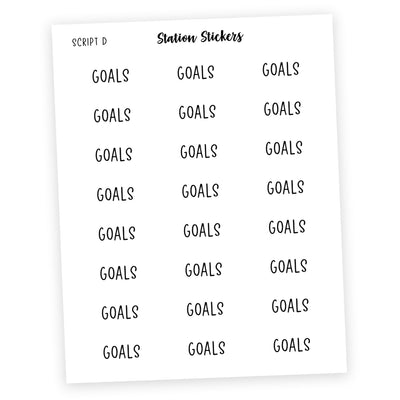 Goals • Script Stickers