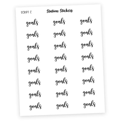 Goals • Script Stickers - Station Stickers