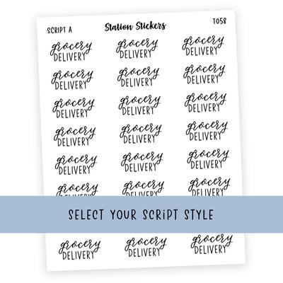 Grocery Delivery • Script Stickers - Station Stickers