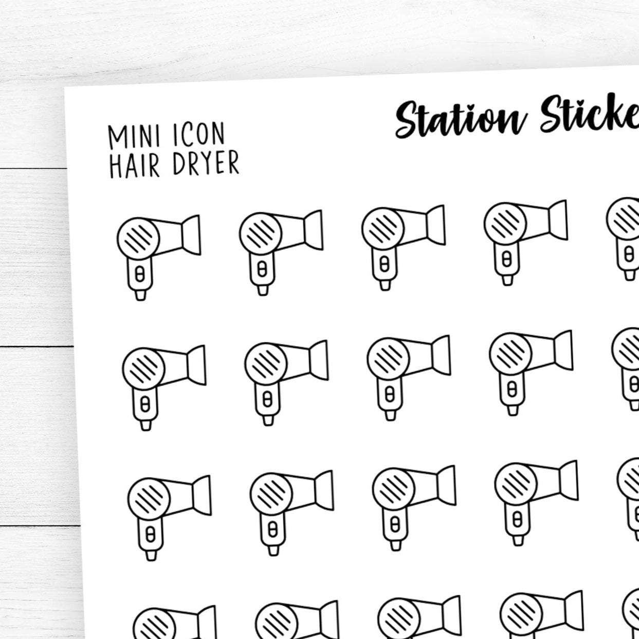 Hair Dryer Icon Stickers