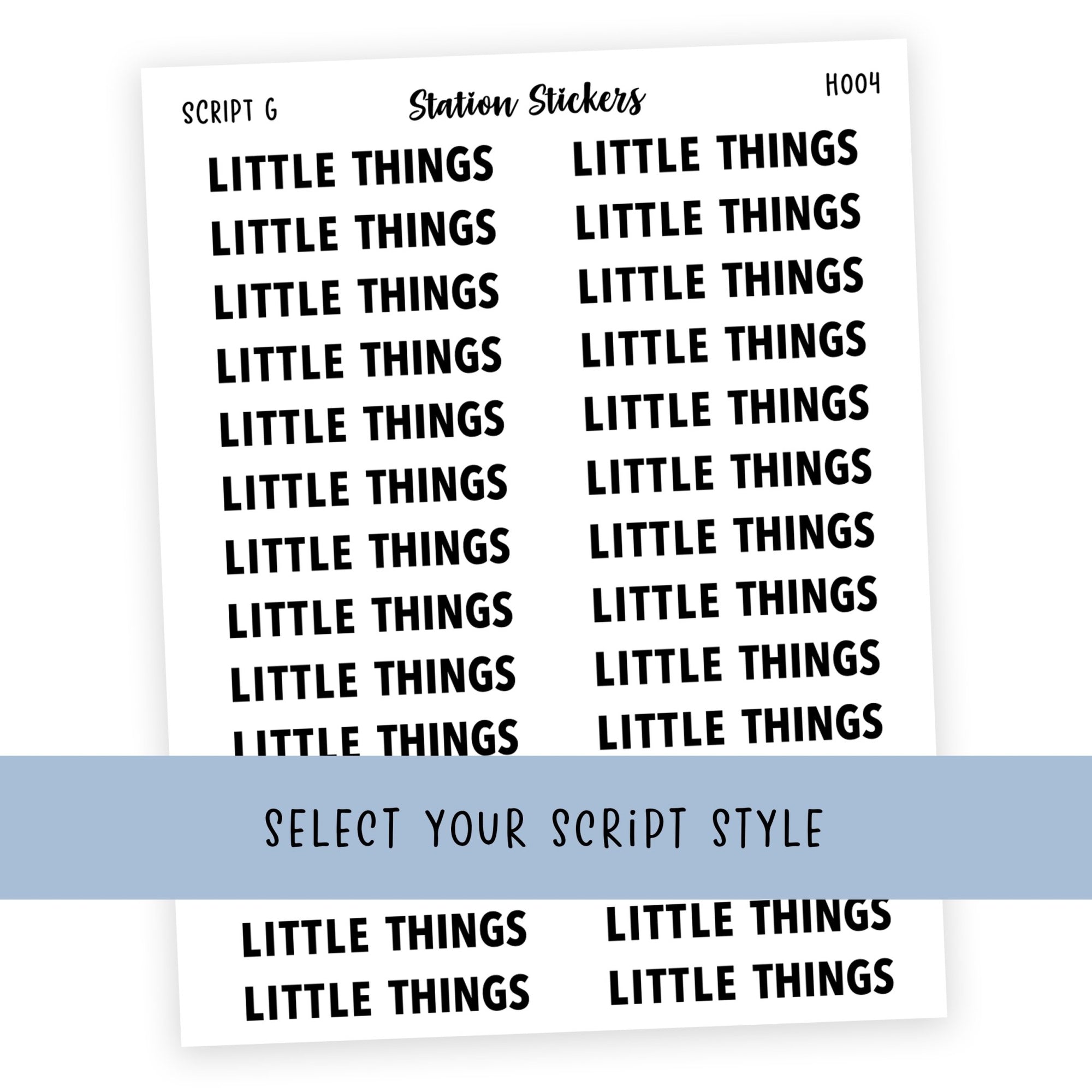 HEADER • LITTLE THINGS - Station Stickers