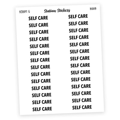 HEADER • SELF CARE - Station Stickers