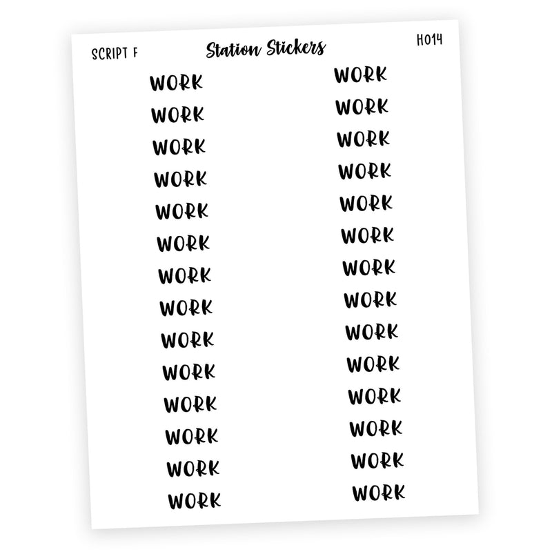 HEADER • WORK - Station Stickers