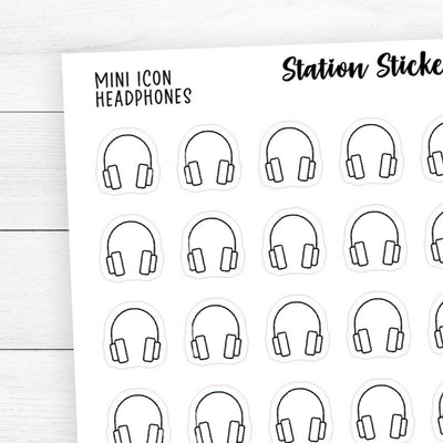 Headphones Icon Stickers - Station Stickers