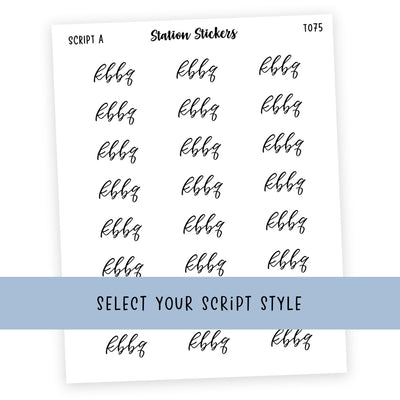 KBBQ • Script Stickers - Station Stickers