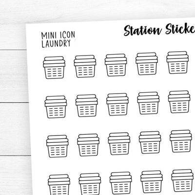 Laundry Icon Stickers - Station Stickers
