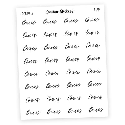 Lowes • Script Stickers - Station Stickers
