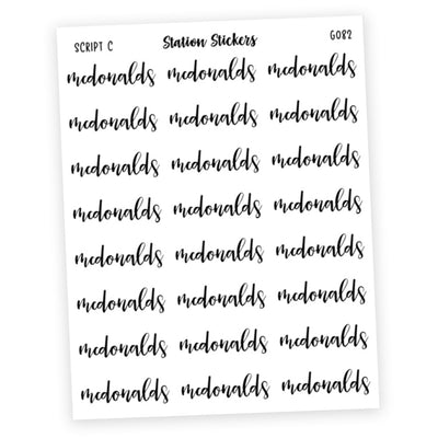 McDonalds Stickers