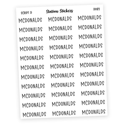 McDonalds Stickers