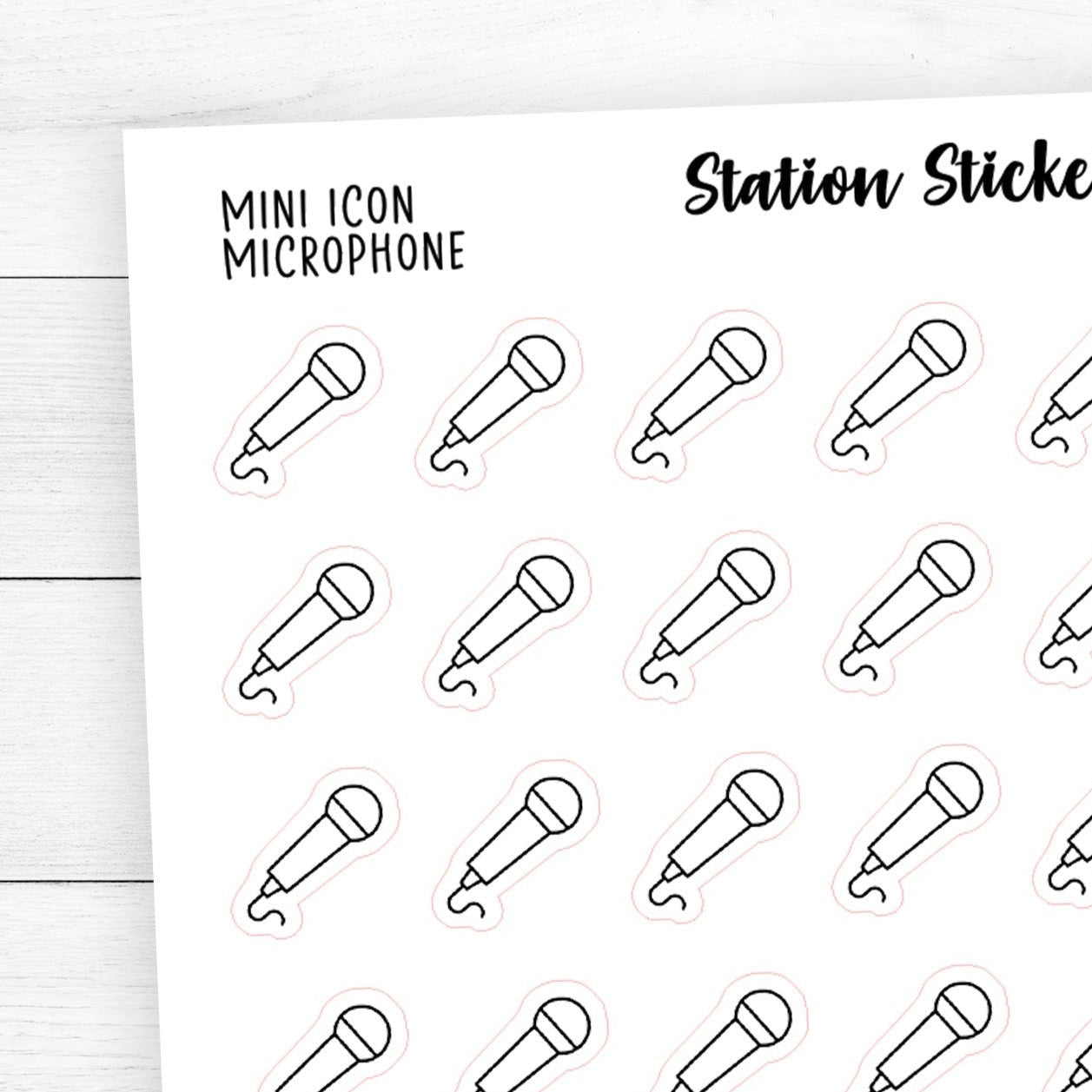 Microphone Icon Stickers