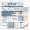 MONTHLY EC 7X9 DAILY DUO • BLUE FLORALS - Station Stickers