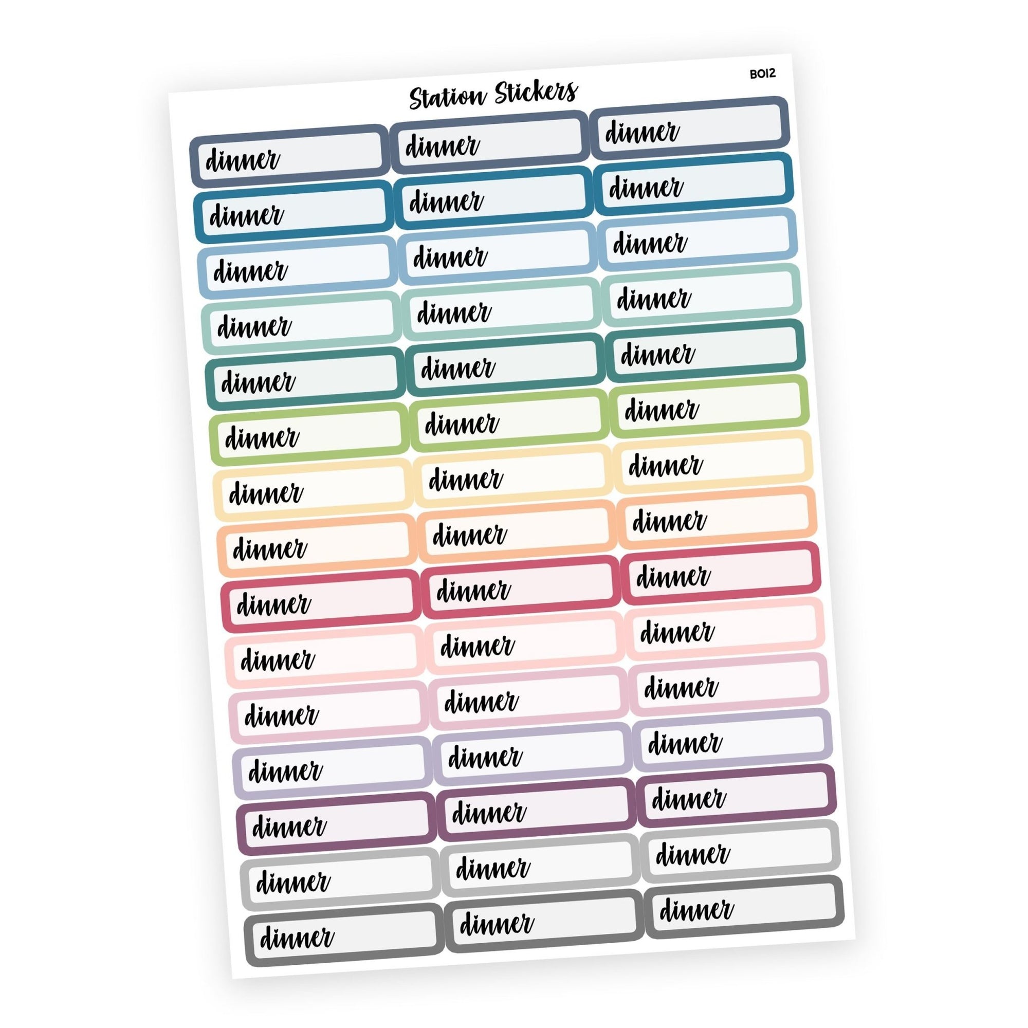 Multicolor • Dinner - Station Stickers