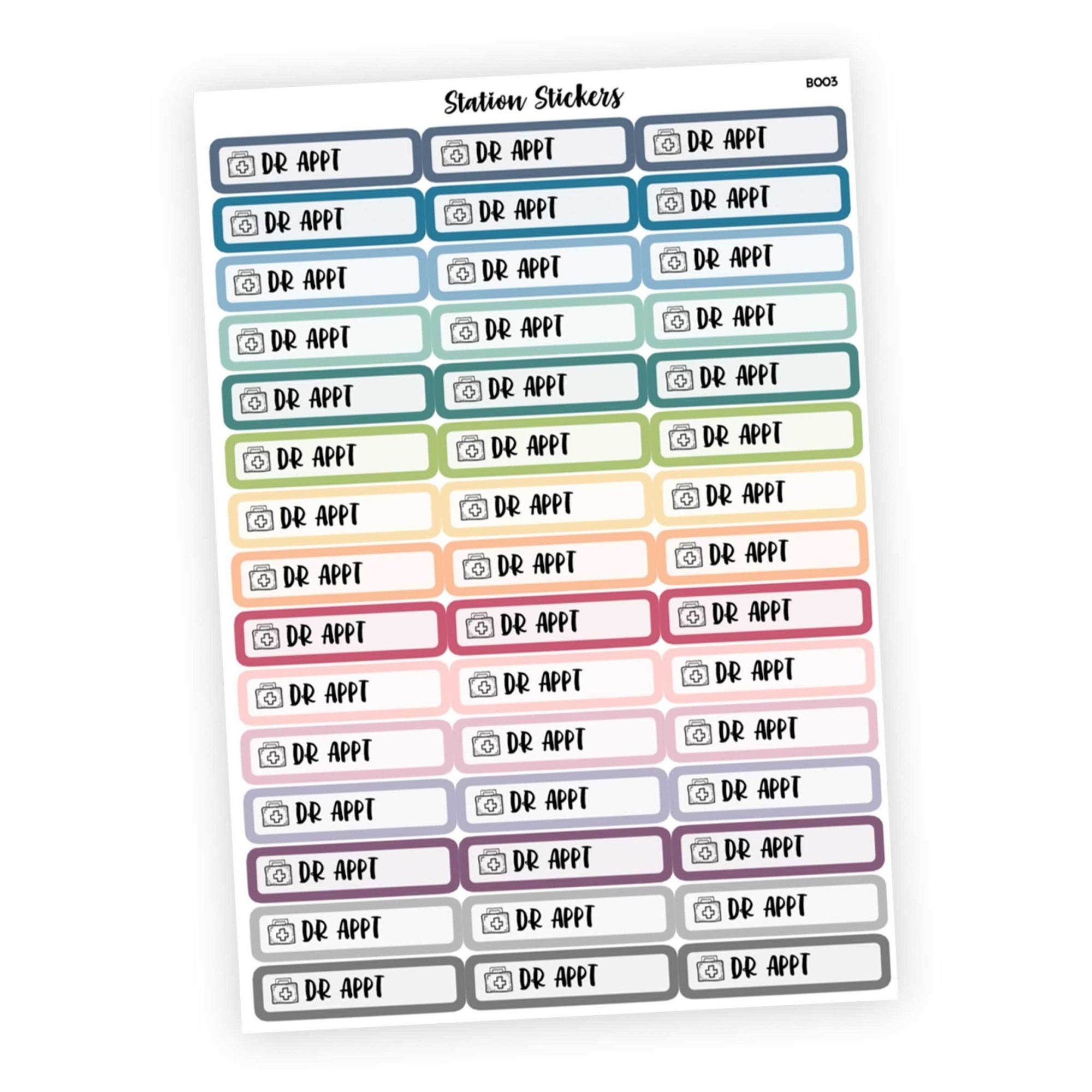 Multicolor • DR APPT - Station Stickers