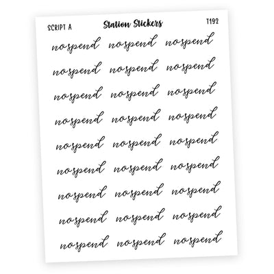 NO SPEND • Script Stickers