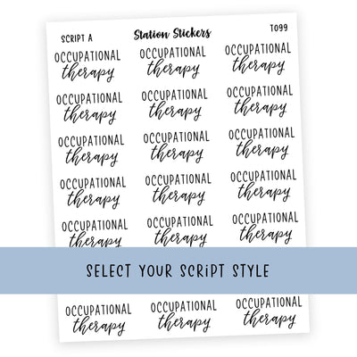 Occupational Therapy • Script Stickers - Station Stickers
