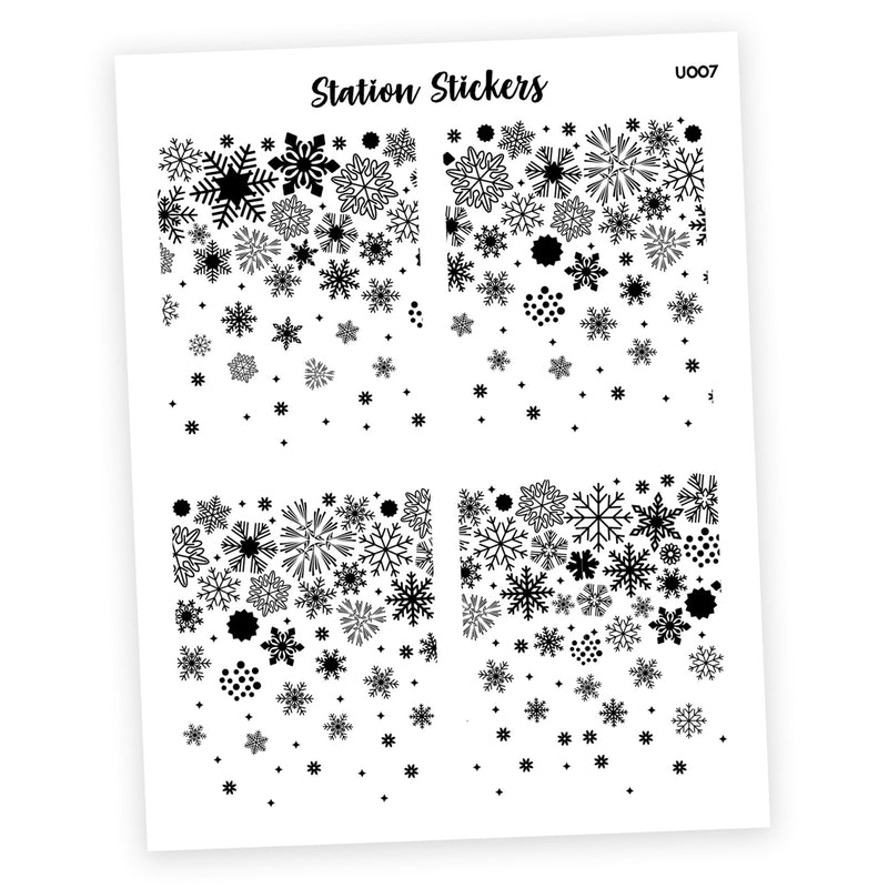 Full Box Stickers • Snowflakes #1