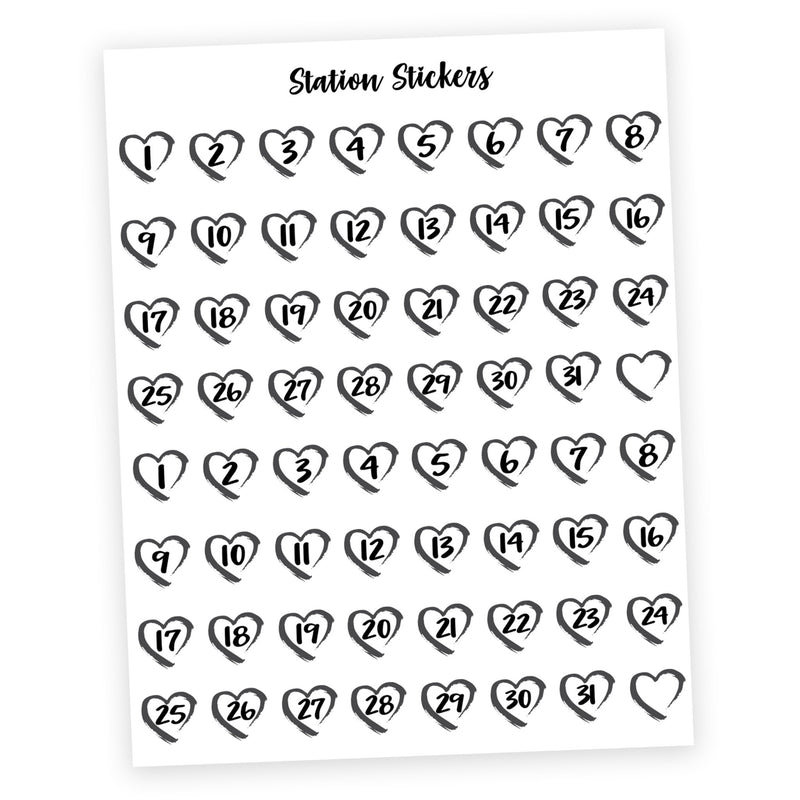 OVERLAY HEADER • HEART DATES - Station Stickers