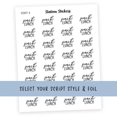 PACK LUNCH • Script Stickers [COMING 11/20] - Station Stickers