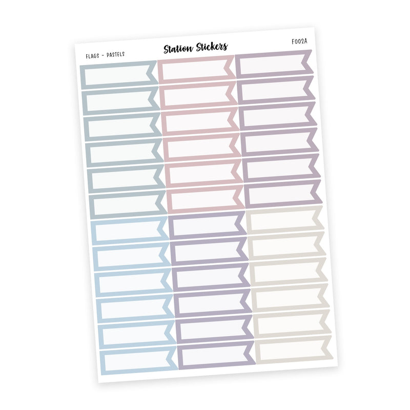 PAGE FLAGS • PASTEL - Station Stickers