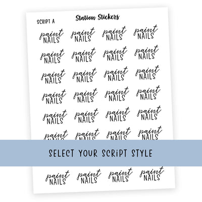 Paint Nails • Script Stickers - Station Stickers