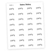 Party Script Stickers - Station Stickers