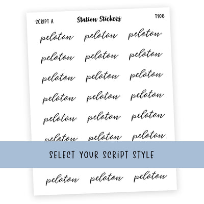 Peloton • Script Stickers - Station Stickers