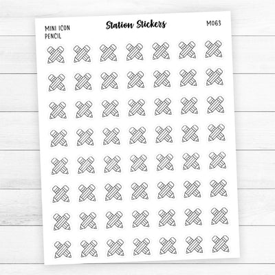 Pencil Mini Icon Stickers - Station Stickers