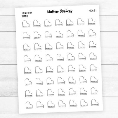 Piano Icon Stickers - Station Stickers