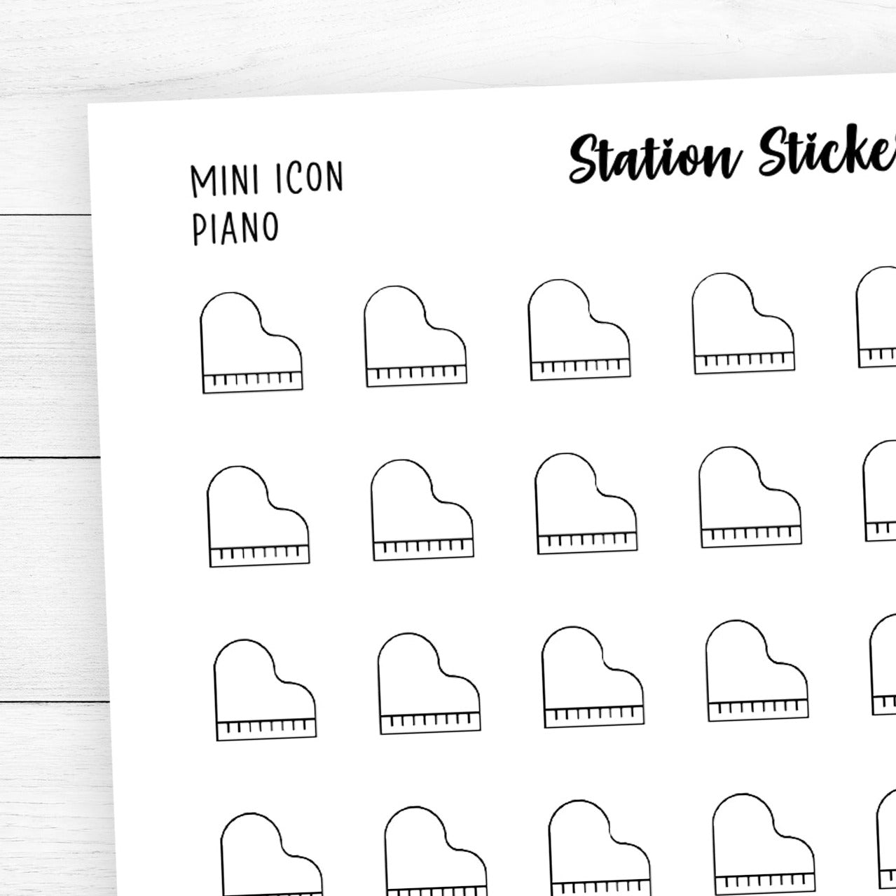 Piano Icon Stickers