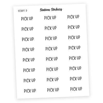 Pick Up • Script Stickers - Station Stickers