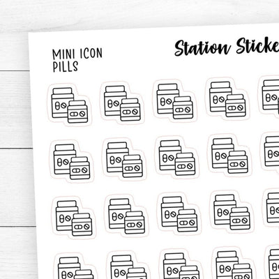 Pills Icon Stickers - Station Stickers