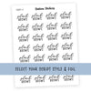 PLUCK BROWS • Script Stickers - Station Stickers