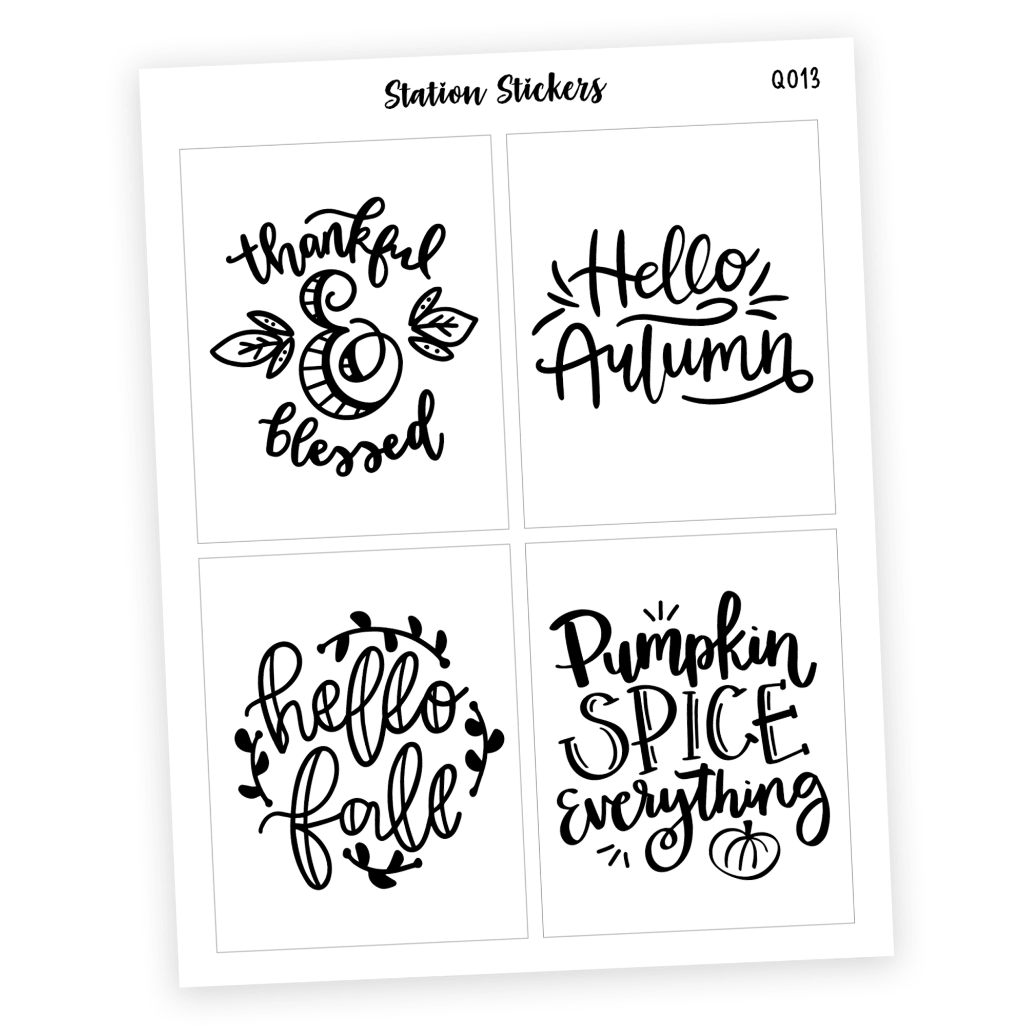 Fall Quote Stickers #2