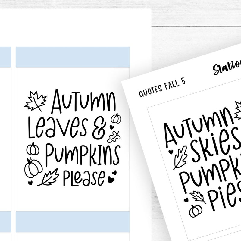 QUOTES • FALL 5 - Station Stickers