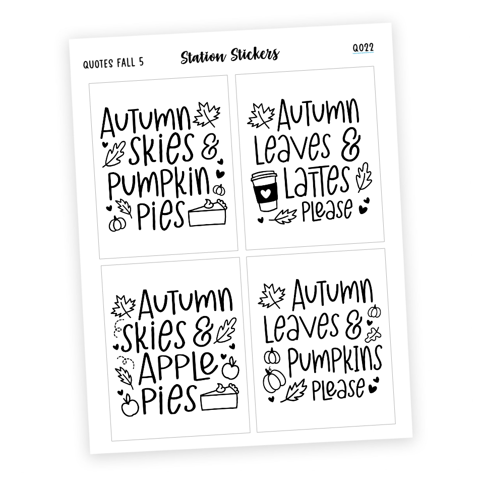 Fall Quote Stickers 5