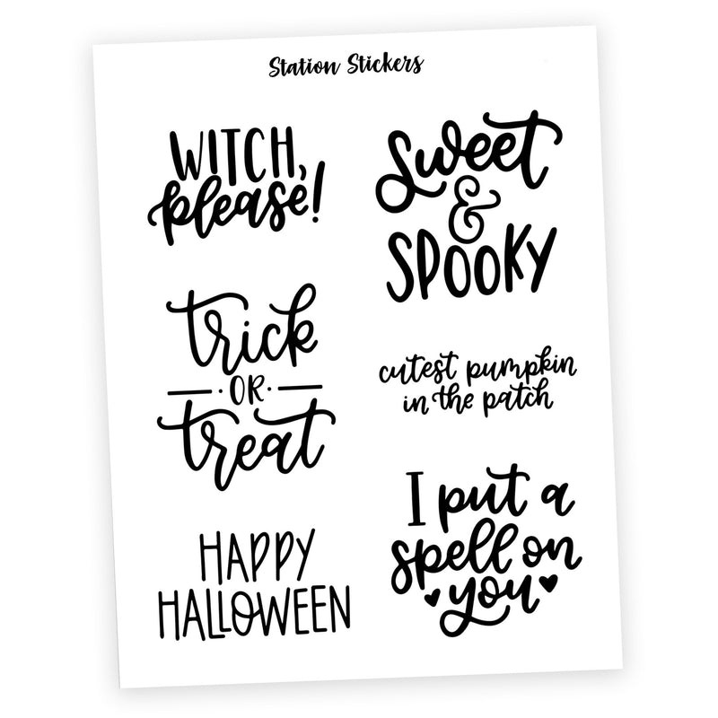 Halloween Quote Stickers #1