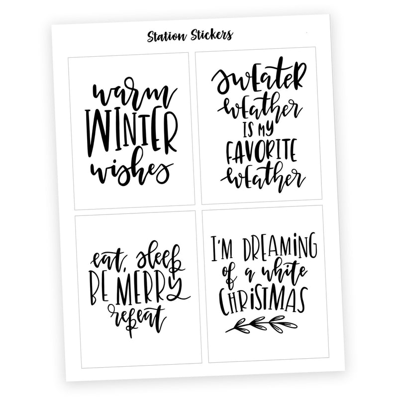 Holiday Quote Stickers #1