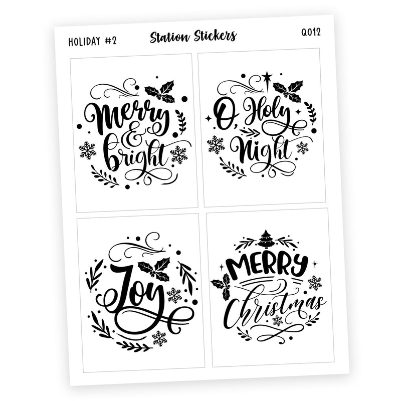 Holiday Quote Stickers #2