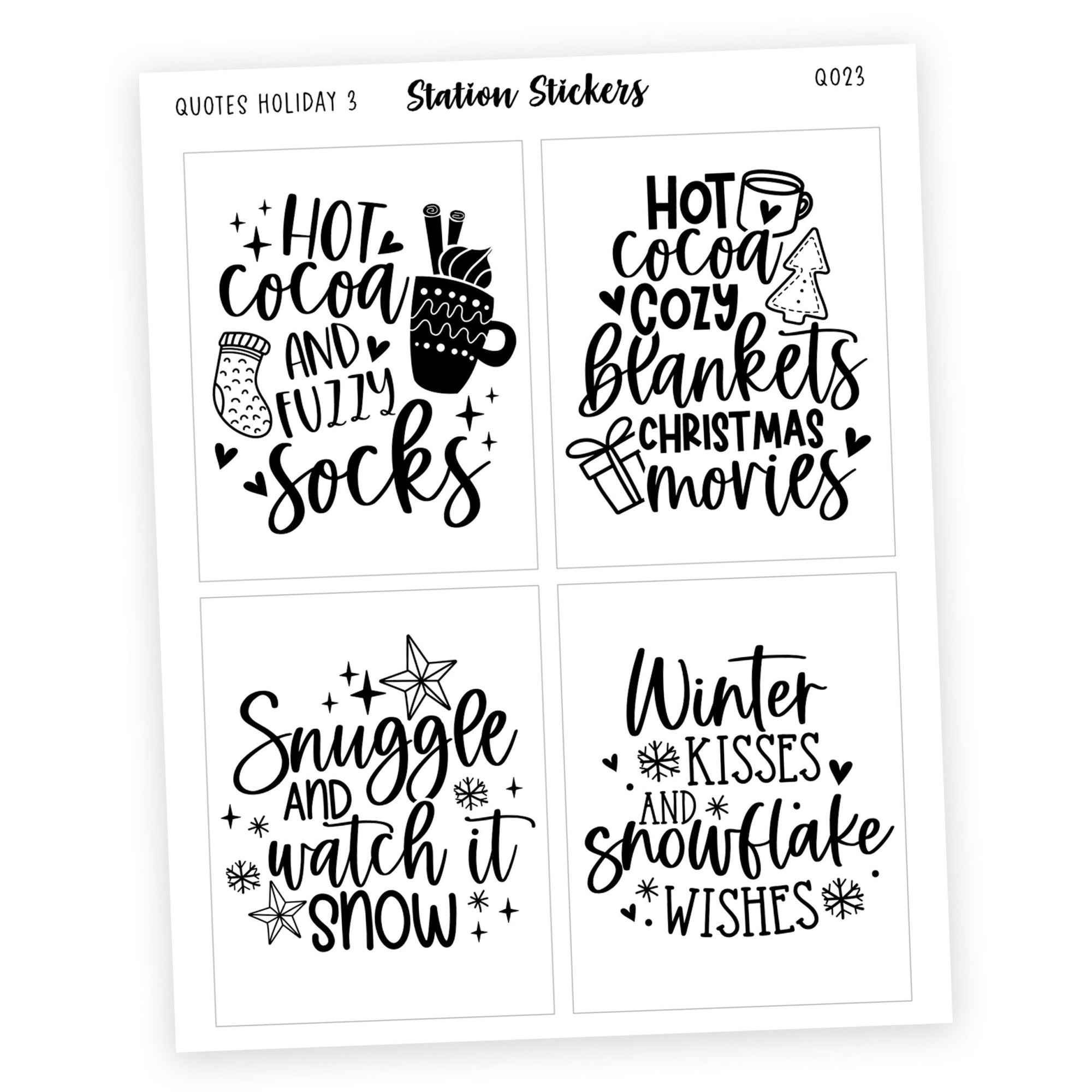 QUOTES • HOLIDAY 3 - Station Stickers