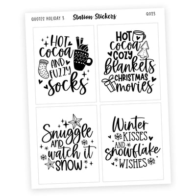 QUOTES • HOLIDAY 3 - Station Stickers