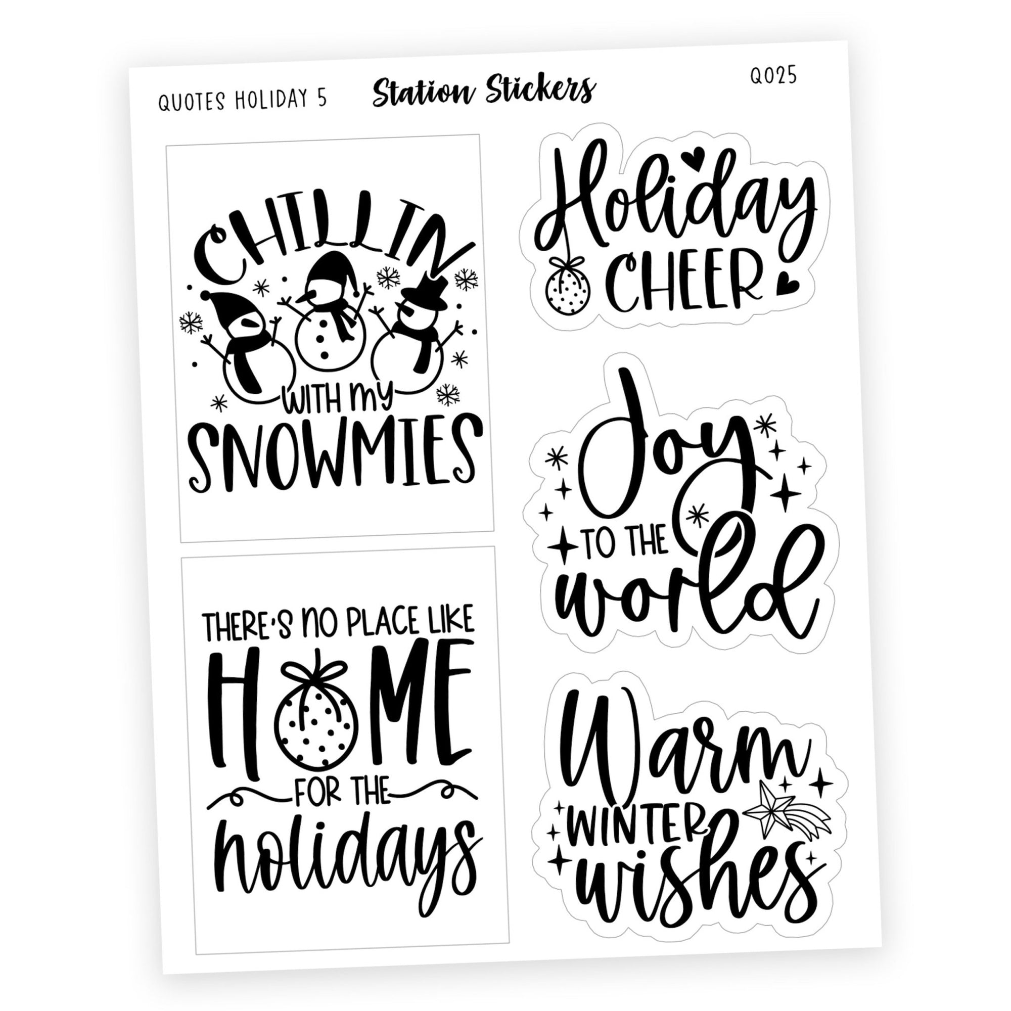 QUOTES • HOLIDAY 5 - Station Stickers