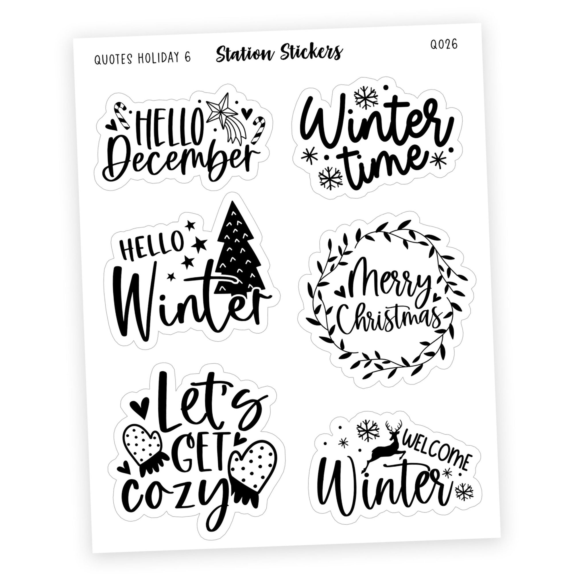 QUOTES • HOLIDAY 6 - Station Stickers