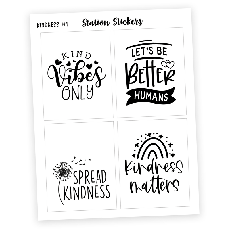 Kindness Quote Stickers #1