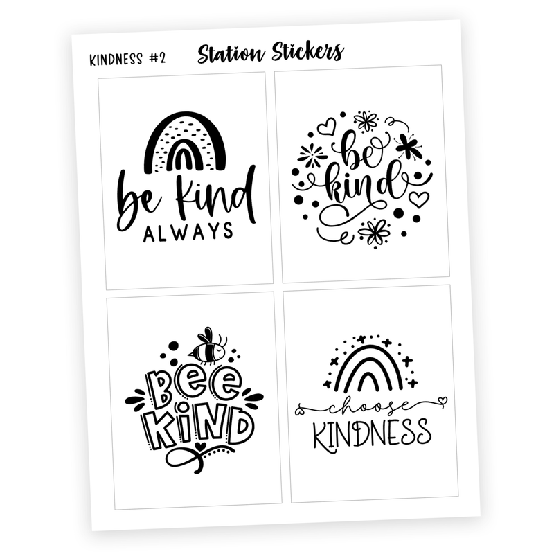 Kindness Quote Stickers #2