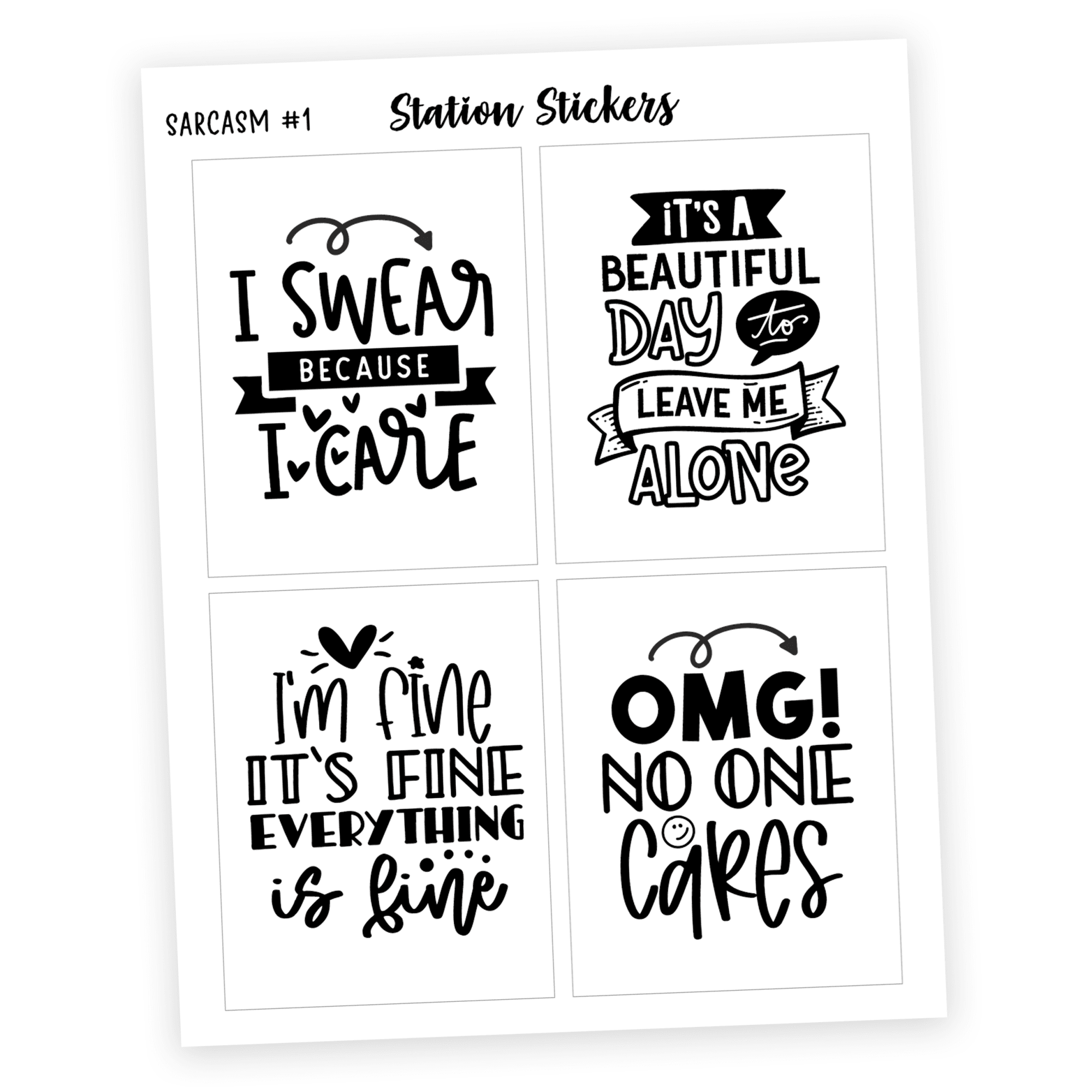 Sarcasm Quote Stickers #1